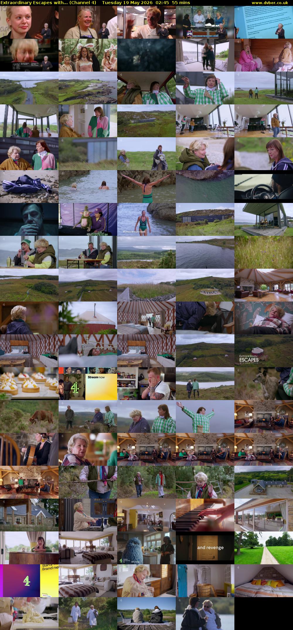 Extraordinary Escapes with... (Channel 4) Tuesday 19 May 2026 02:45 - 03:40