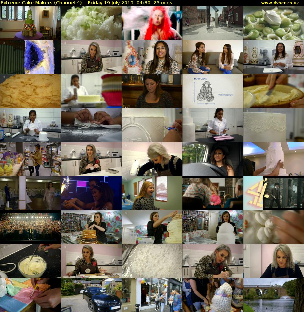 Extreme Cake Makers (Channel 4) Friday 19 July 2019 04:30 - 04:55