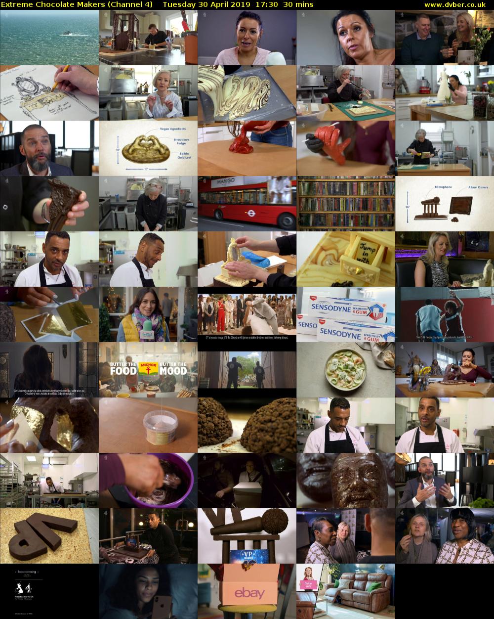 Extreme Chocolate Makers (Channel 4) Tuesday 30 April 2019 17:30 - 18:00