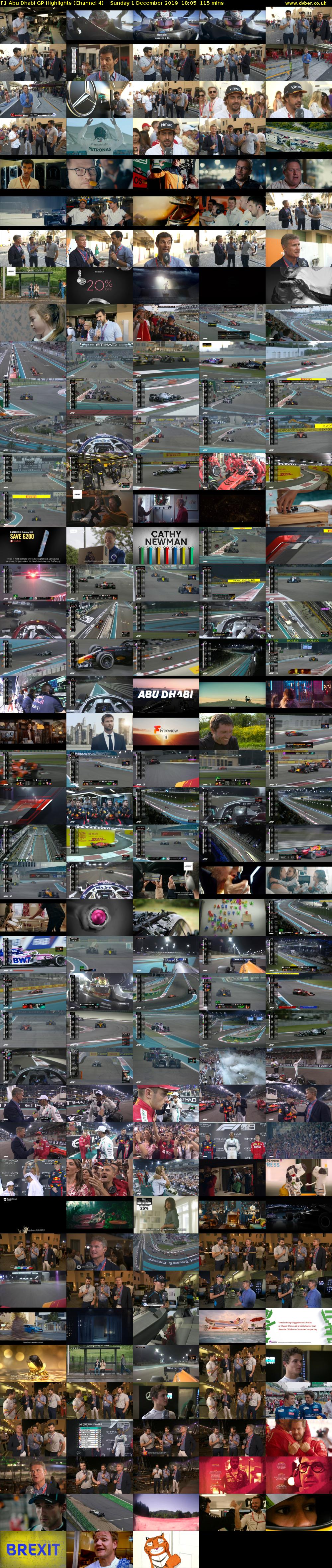 F1 Abu Dhabi GP Highlights (Channel 4) Sunday 1 December 2019 18:05 - 20:00