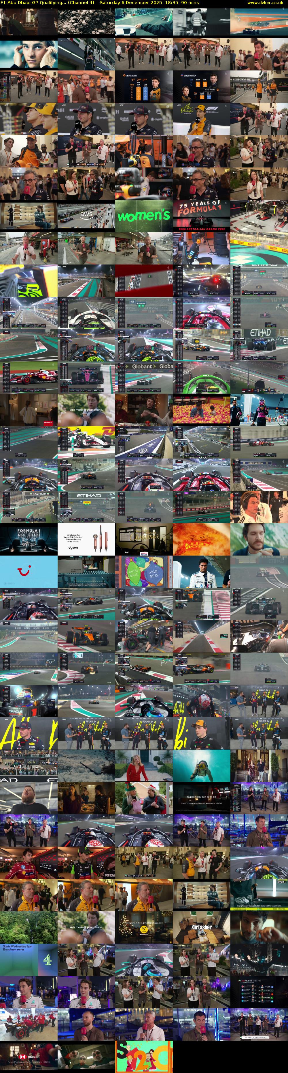 F1 Abu Dhabi GP Qualifying... (Channel 4) Saturday 6 December 2025 18:35 - 20:05