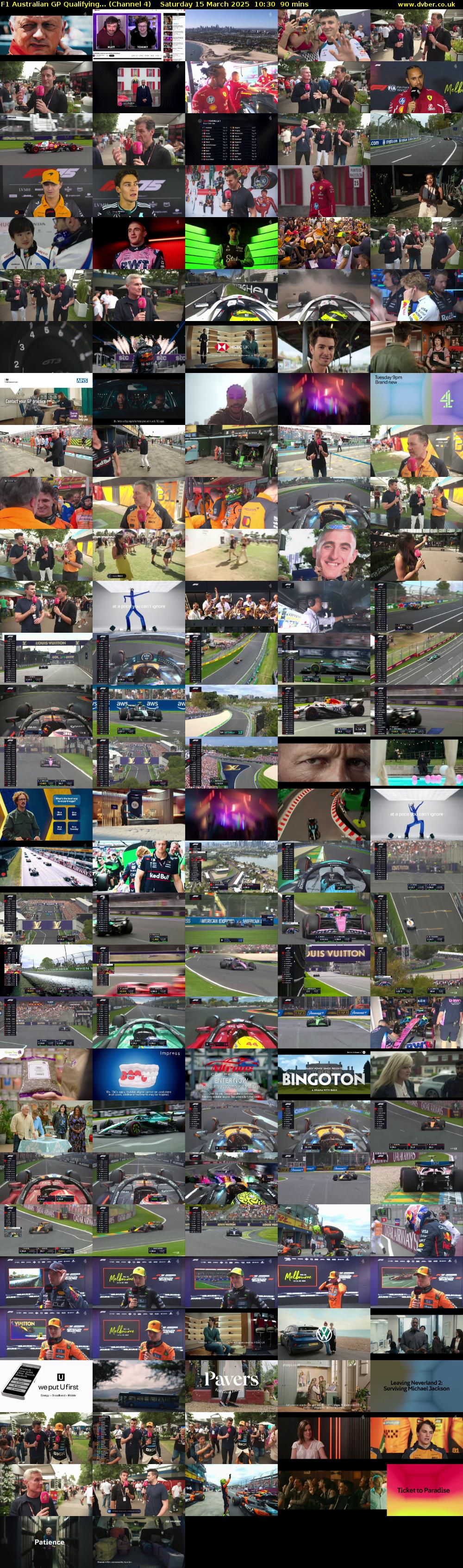 F1 Australian GP Qualifying... (Channel 4) Saturday 15 March 2025 10:30 - 12:00