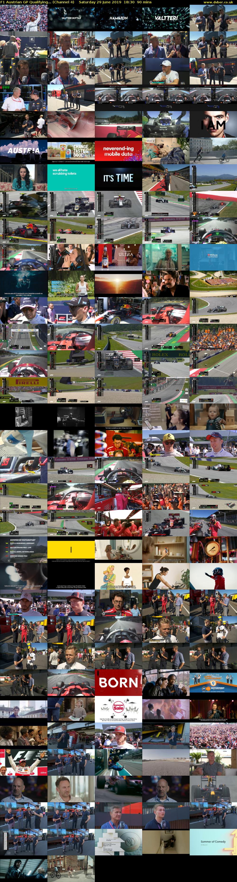 F1 Austrian GP Qualifying... (Channel 4) Saturday 29 June 2019 18:30 - 20:00