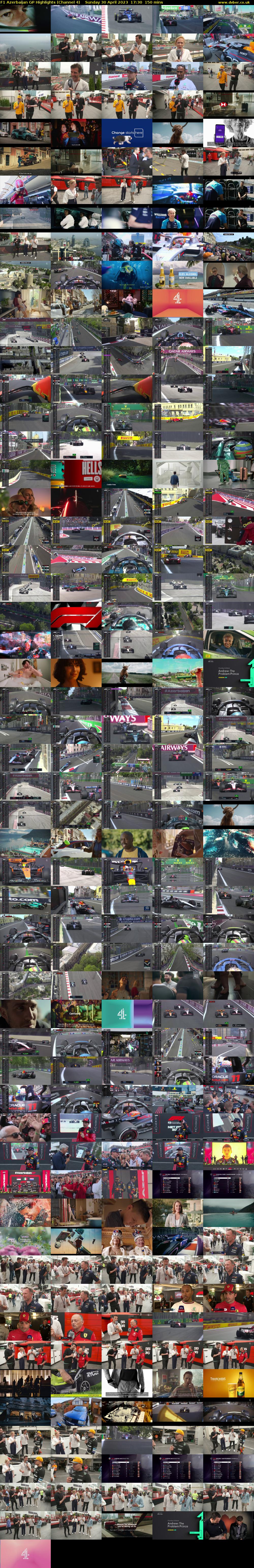 F1 Azerbaijan GP Highlights (Channel 4) Sunday 30 April 2023 17:30 - 20:00