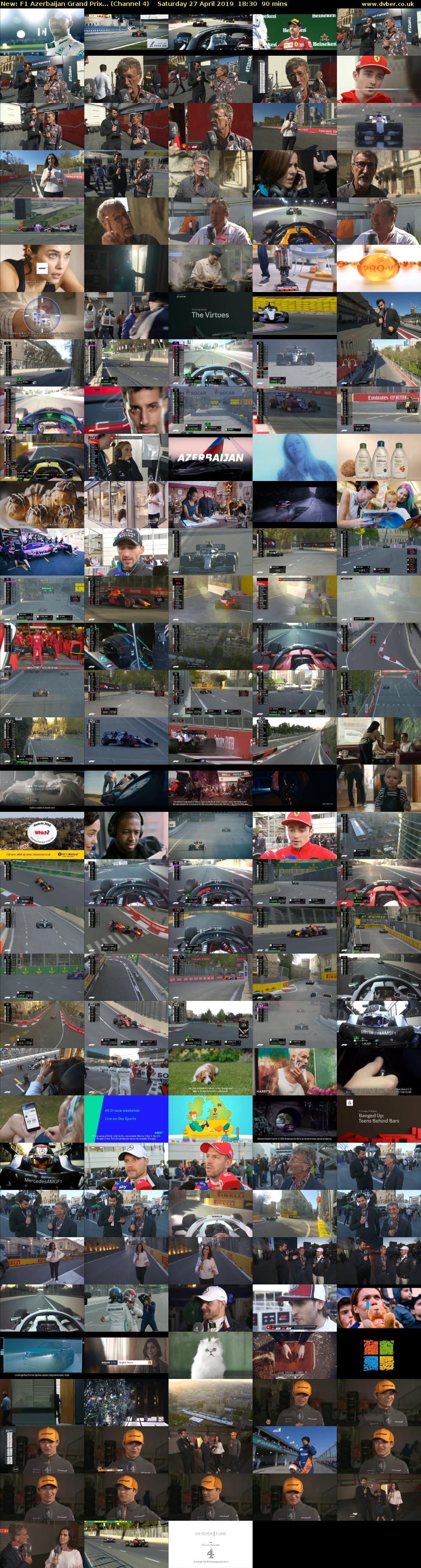 F1 Azerbaijan Grand Prix... (Channel 4) Saturday 27 April 2019 18:30 - 20:00