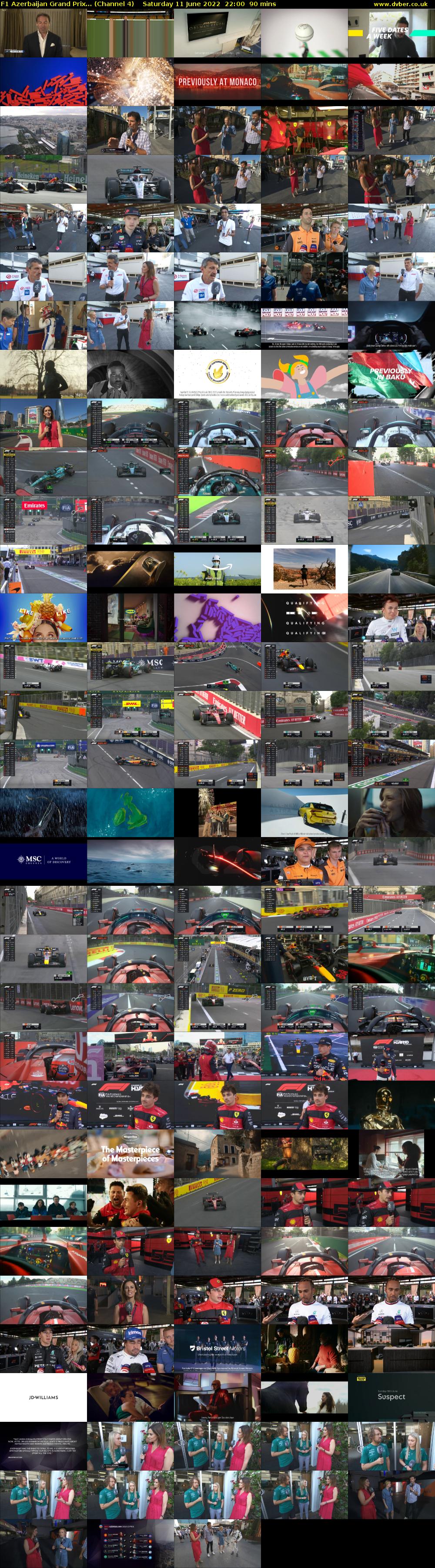 F1 Azerbaijan Grand Prix... (Channel 4) Saturday 11 June 2022 22:00 - 23:30
