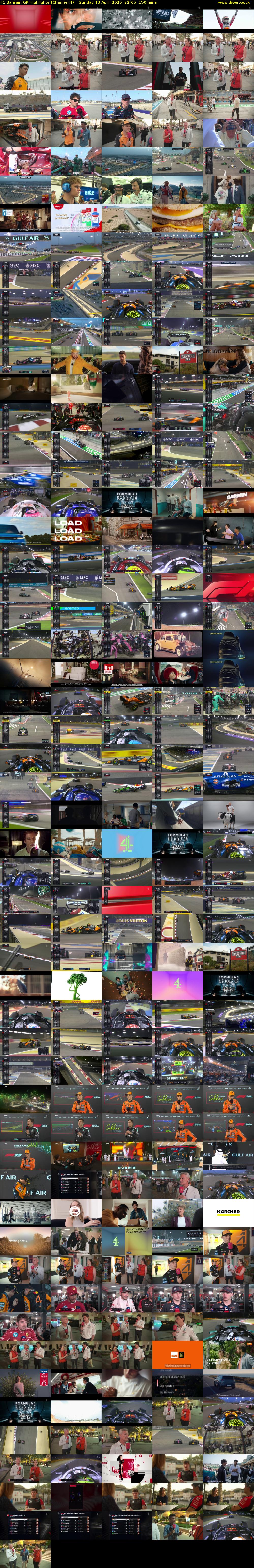 F1 Bahrain GP Highlights (Channel 4) Sunday 13 April 2025 22:05 - 00:35