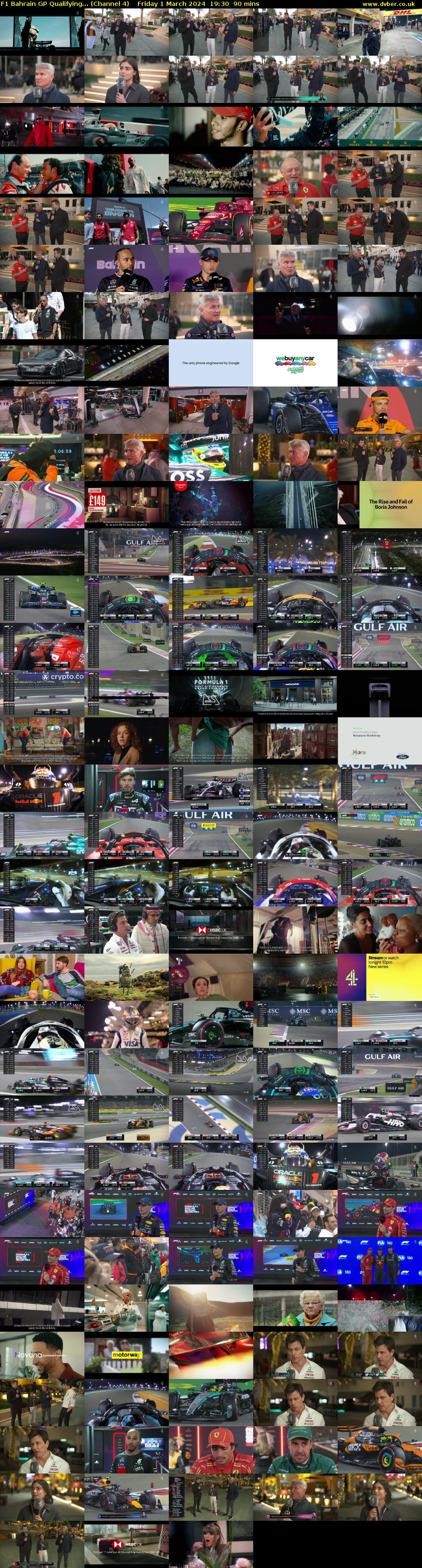 F1 Bahrain GP Qualifying... (Channel 4) Friday 1 March 2024 19:30 - 21:00
