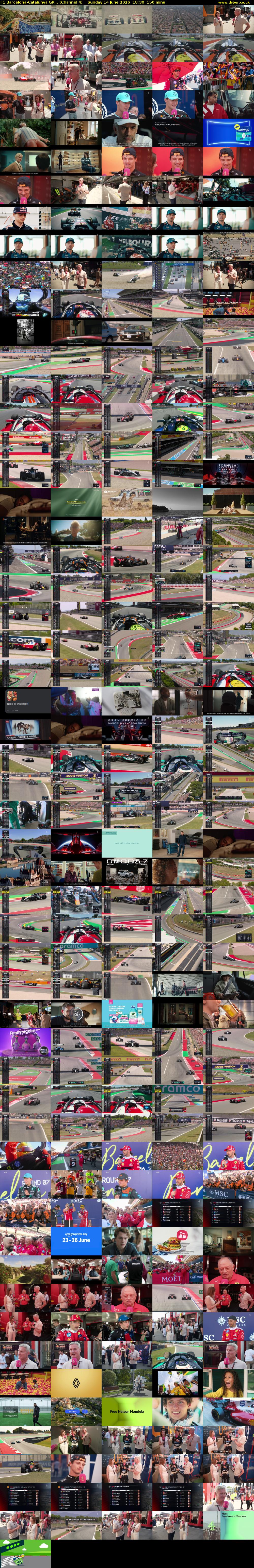 F1 Barcelona-Catalunya GP... (Channel 4) Sunday 14 June 2026 18:30 - 21:00