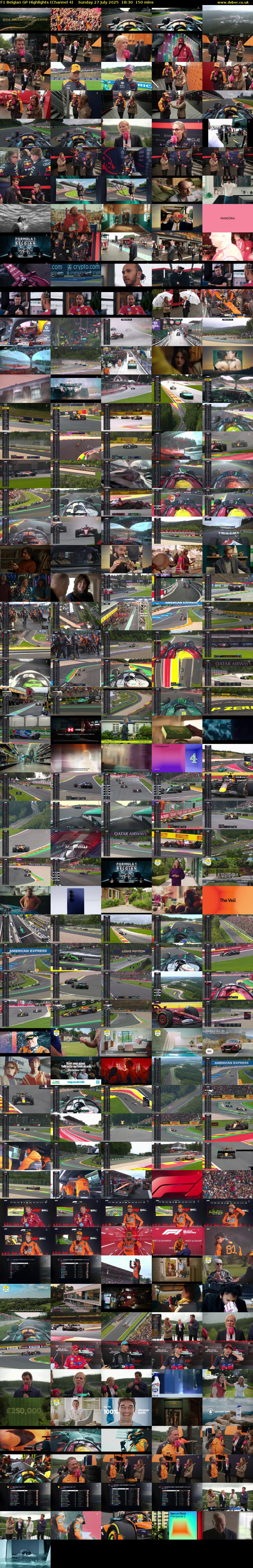 F1 Belgian GP Highlights (Channel 4) Sunday 27 July 2025 18:30 - 21:00