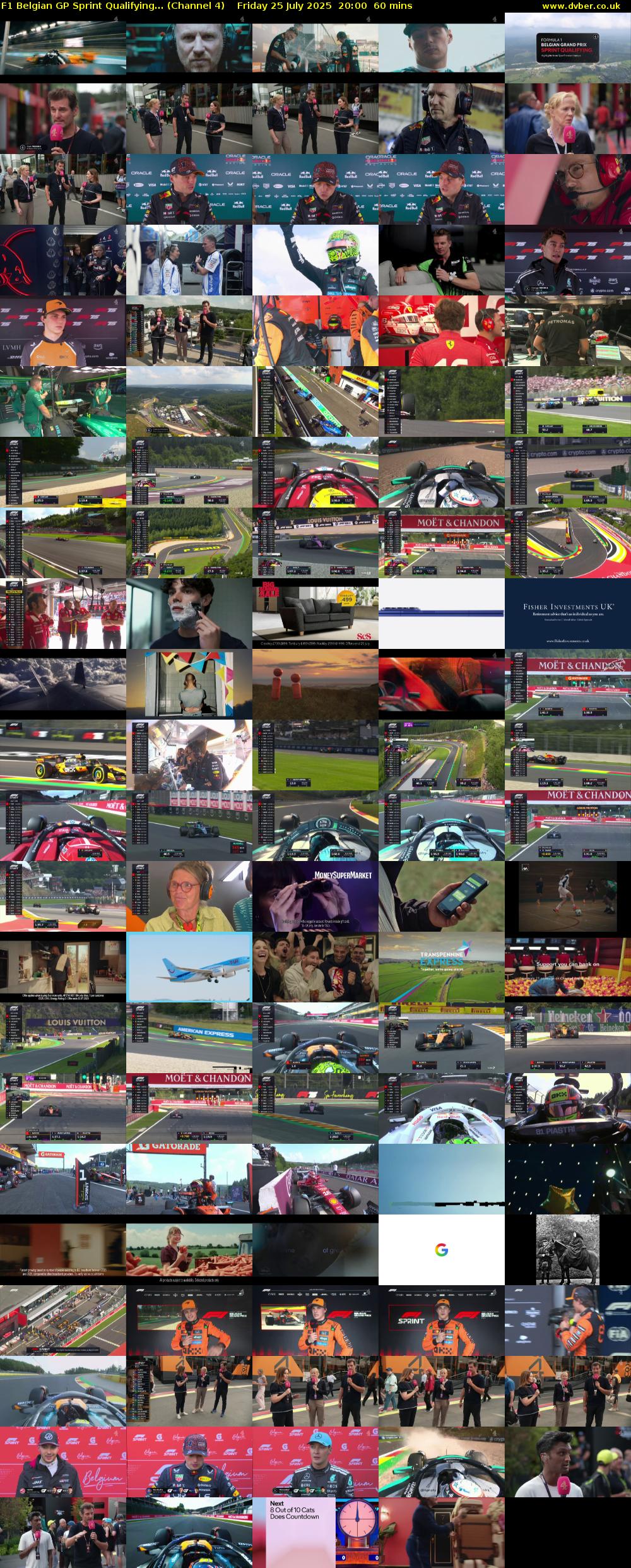 F1 Belgian GP Sprint Qualifying... (Channel 4) Friday 25 July 2025 20:00 - 21:00