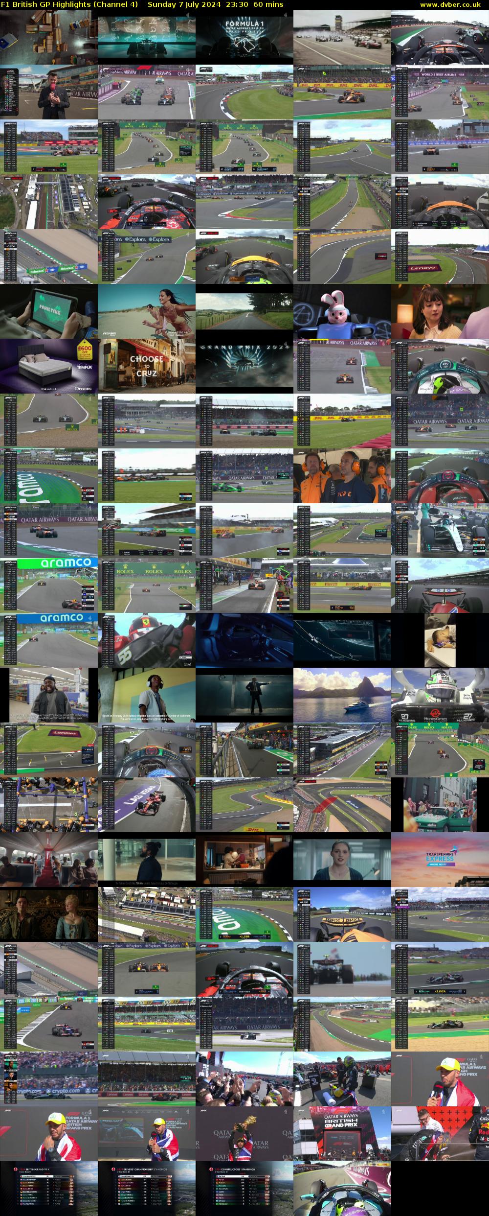 F1 British GP Highlights (Channel 4) Sunday 7 July 2024 23:30 - 00:30