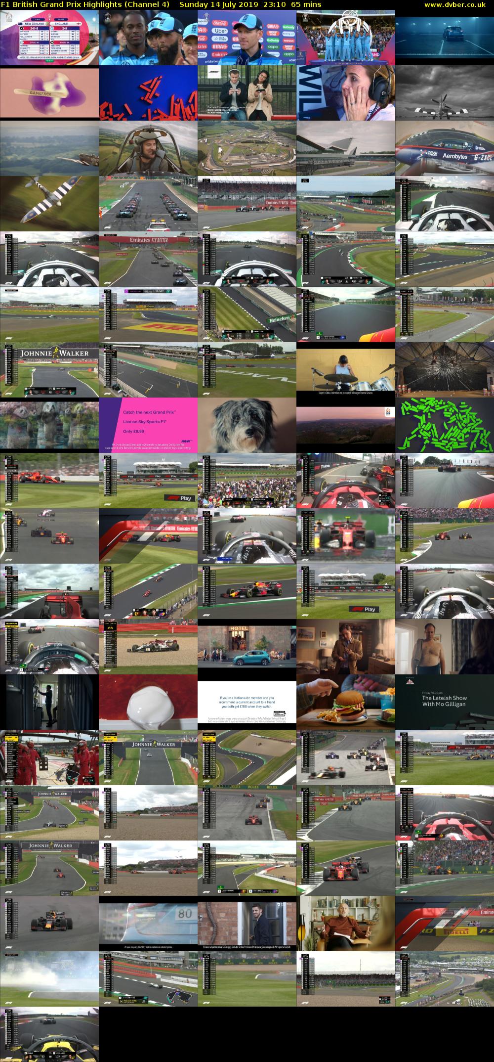 F1 British Grand Prix Highlights (Channel 4) Sunday 14 July 2019 23:10 - 00:15
