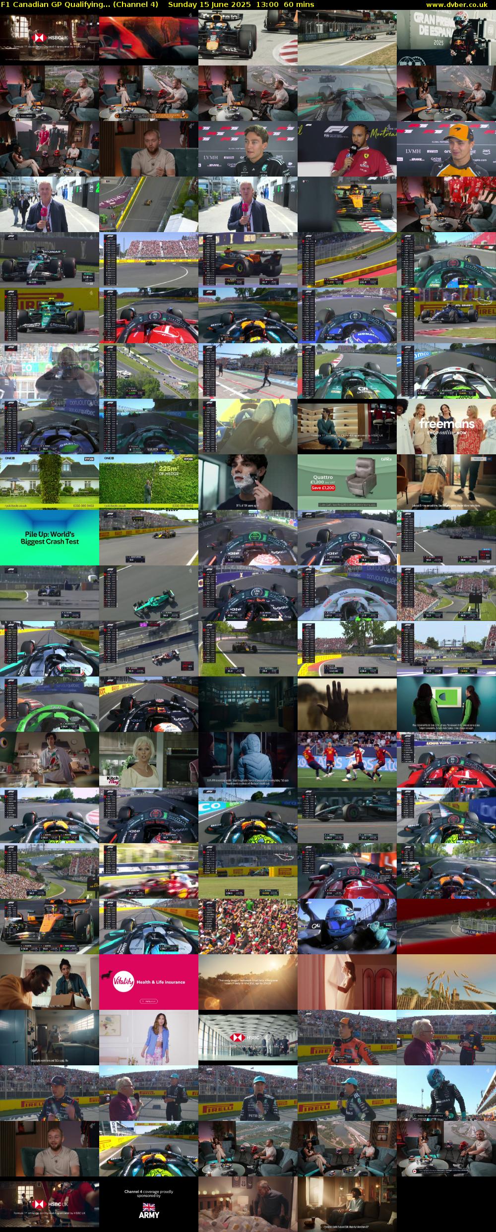 F1 Canadian GP Qualifying... (Channel 4) Sunday 15 June 2025 13:00 - 14:00