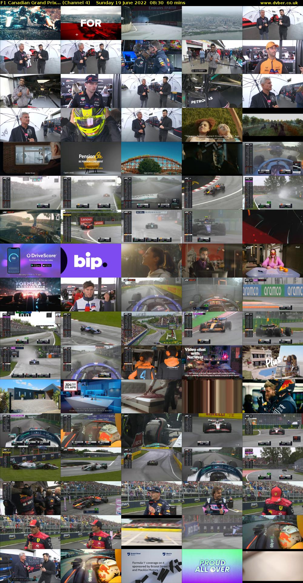F1 Canadian Grand Prix... (Channel 4) Sunday 19 June 2022 08:30 - 09:30