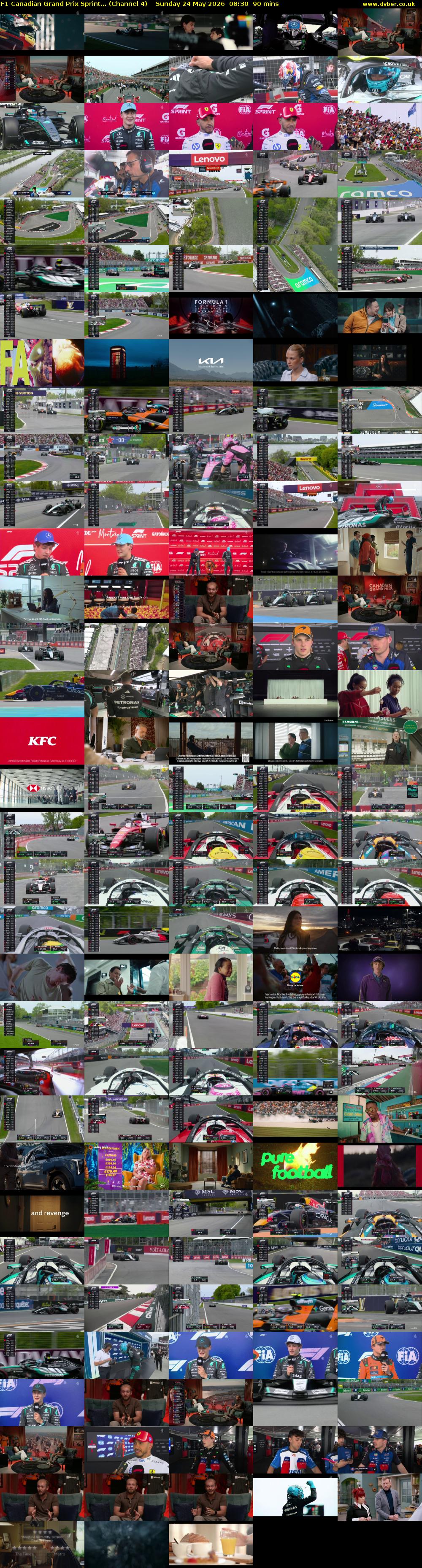 F1 Canadian Grand Prix Sprint... (Channel 4) Sunday 24 May 2026 08:30 - 10:00