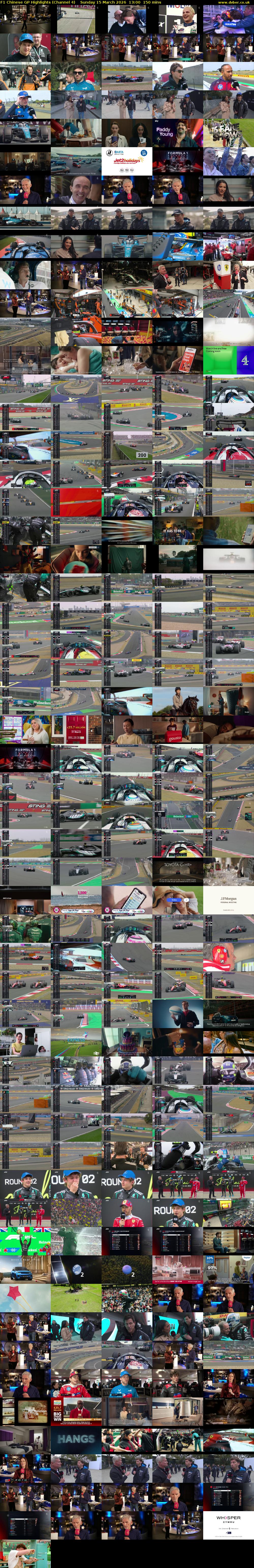 F1 Chinese GP Highlights (Channel 4) Sunday 15 March 2026 13:00 - 15:30