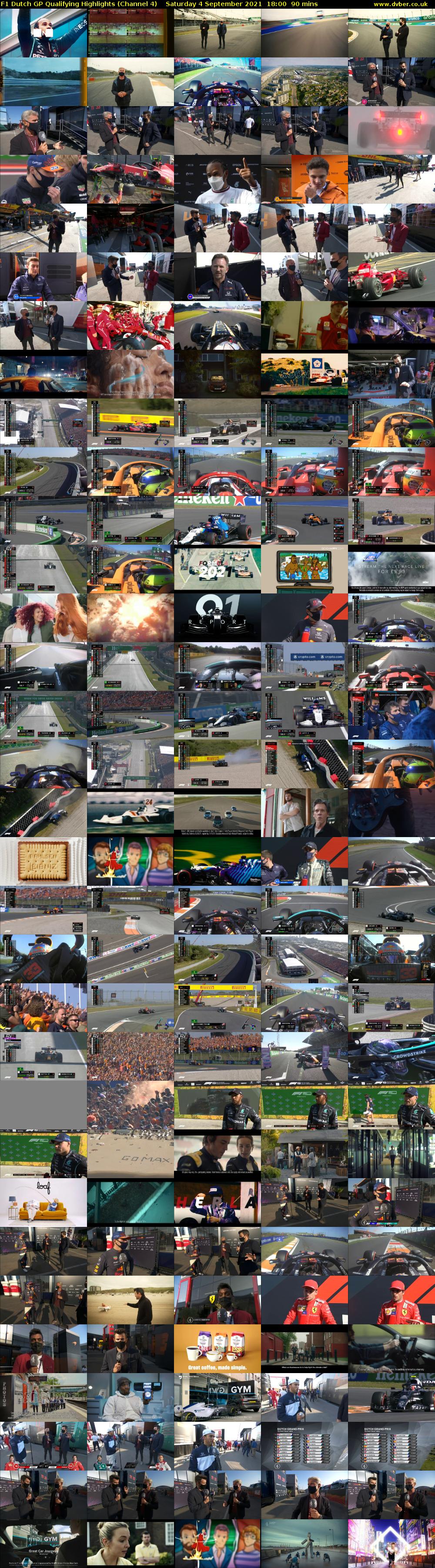 F1 Dutch GP Qualifying Highlights (Channel 4) Saturday 4 September 2021 18:00 - 19:30