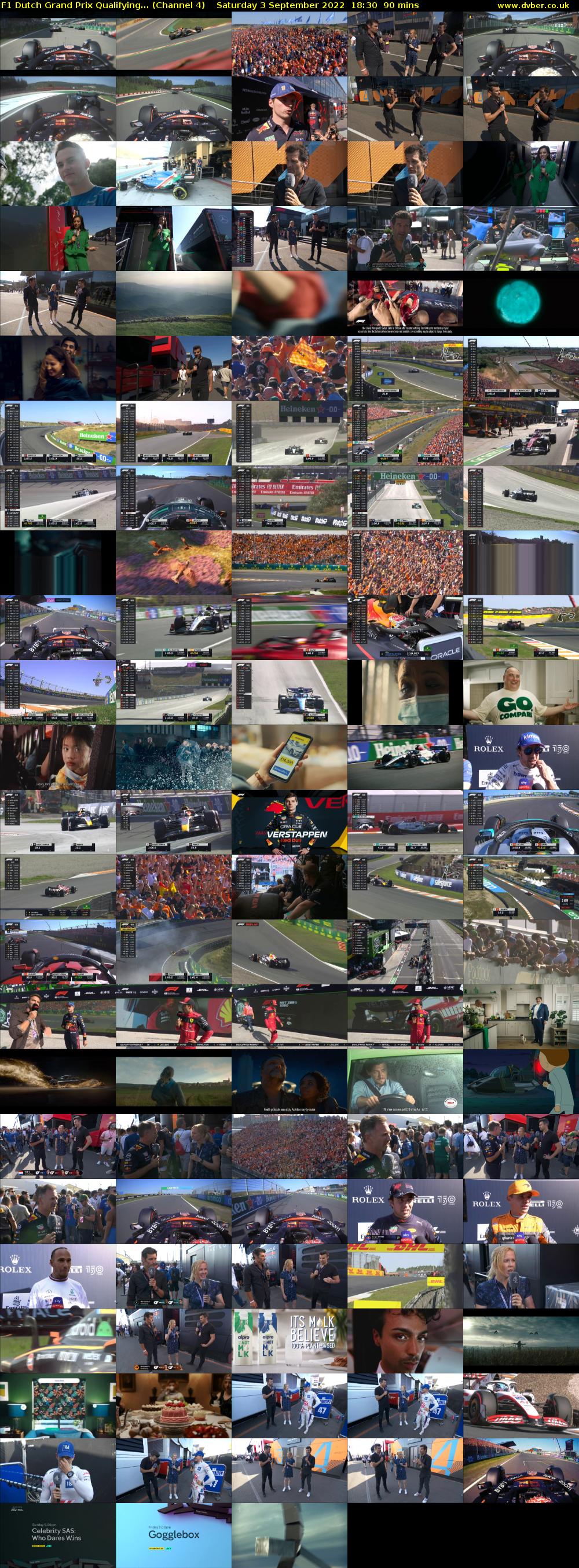 F1 Dutch Grand Prix Qualifying... (Channel 4) Saturday 3 September 2022 18:30 - 20:00