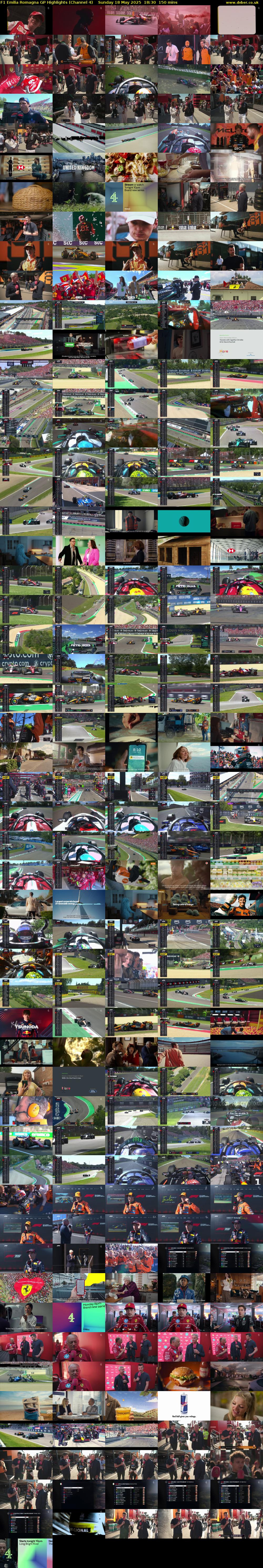 F1 Emilia Romagna GP Highlights (Channel 4) Sunday 18 May 2025 18:30 - 21:00