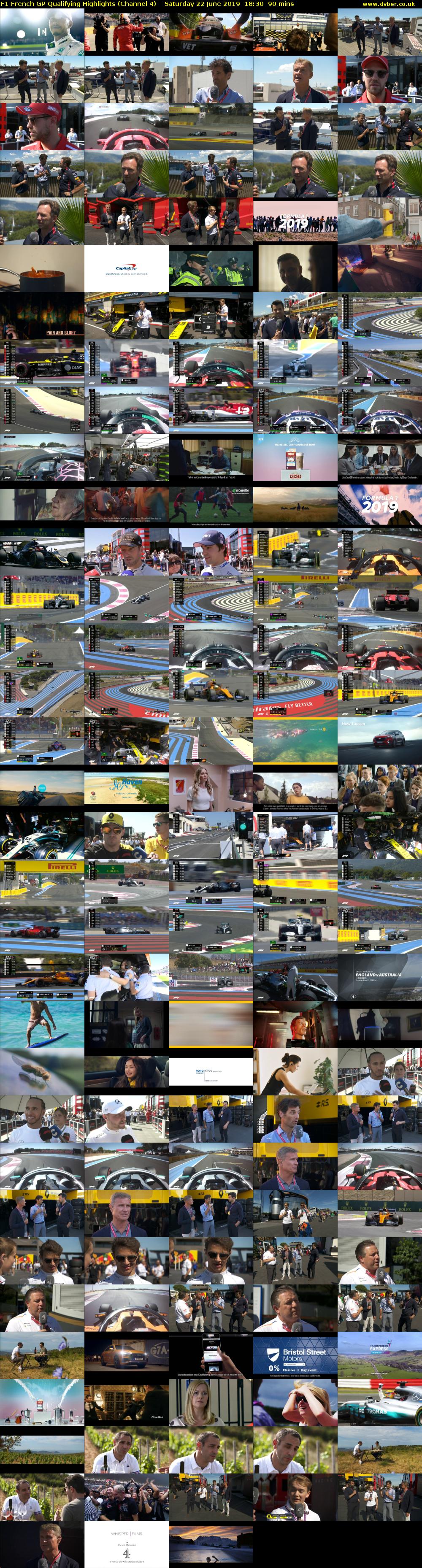 F1 French GP Qualifying Highlights (Channel 4) Saturday 22 June 2019 18:30 - 20:00