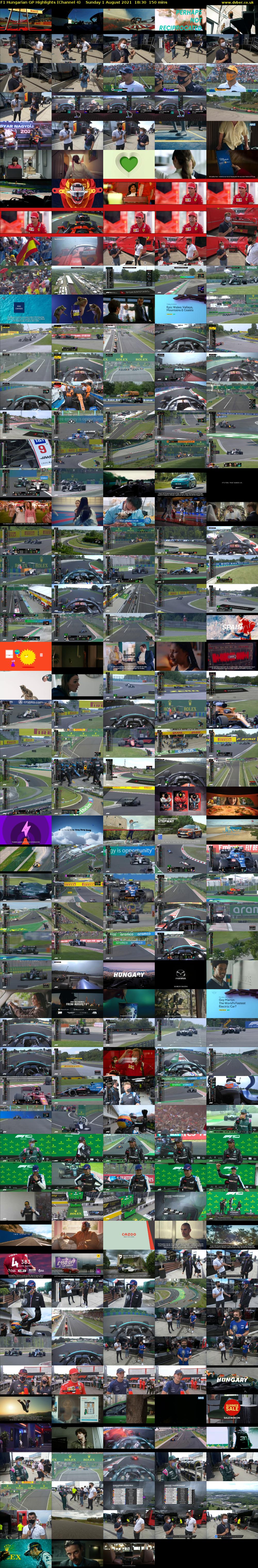 F1 Hungarian GP Highlights (Channel 4) Sunday 1 August 2021 18:30 - 21:00