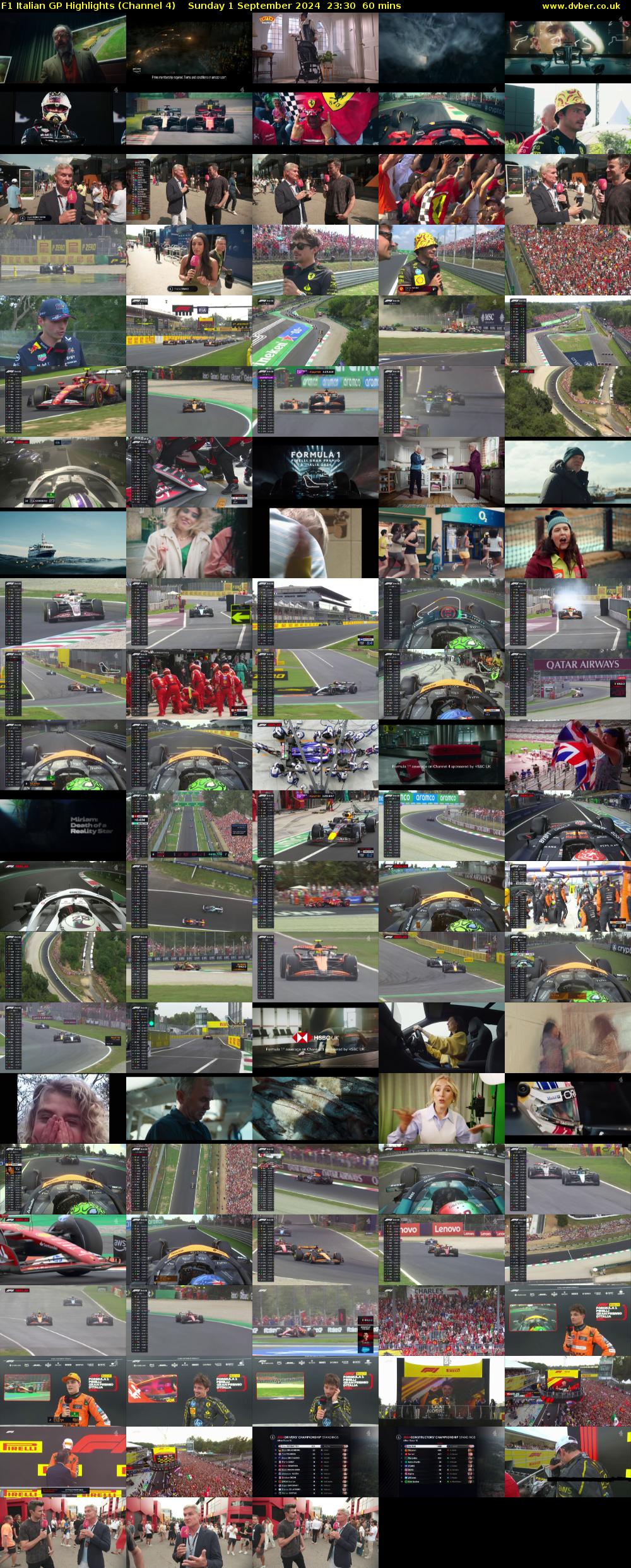 F1 Italian GP Highlights (Channel 4) Sunday 1 September 2024 23:30 - 00:30