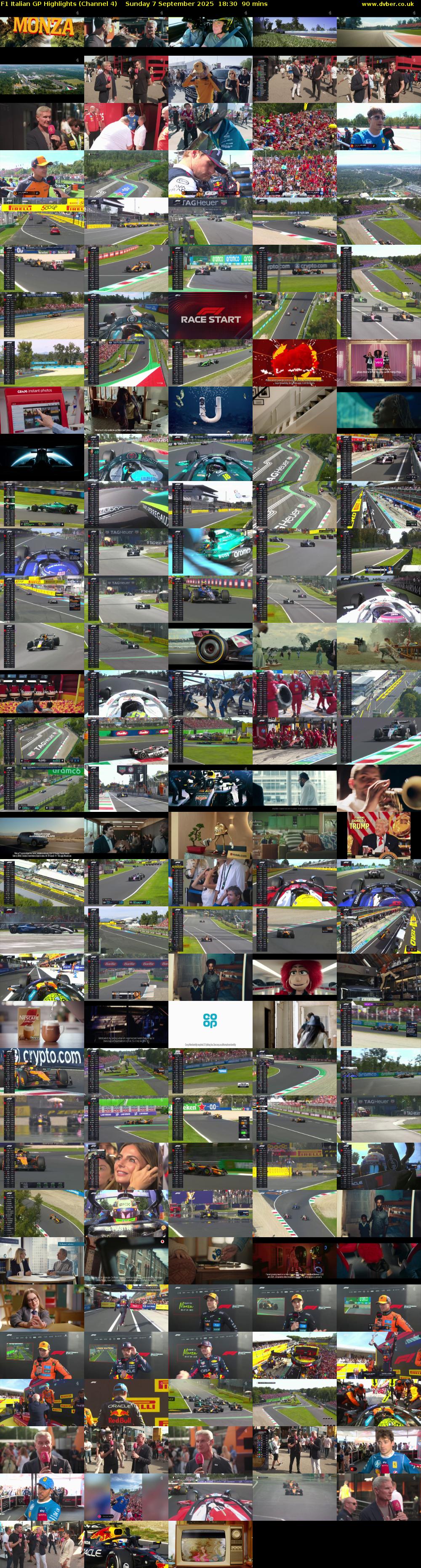 F1 Italian GP Highlights (Channel 4) Sunday 7 September 2025 18:30 - 20:00