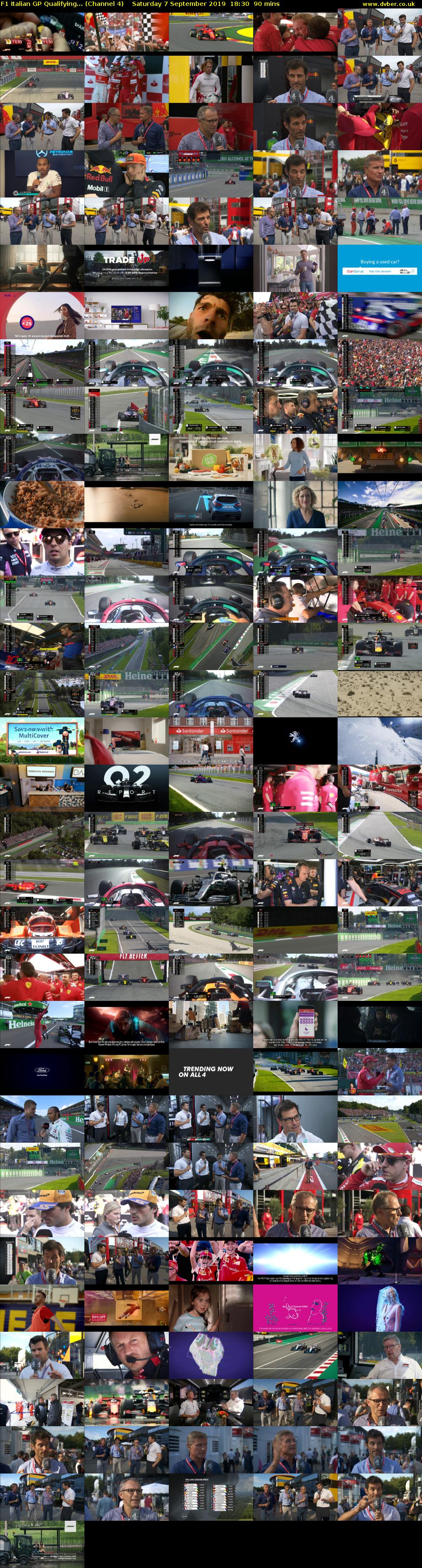 F1 Italian GP Qualifying... (Channel 4) Saturday 7 September 2019 18:30 - 20:00