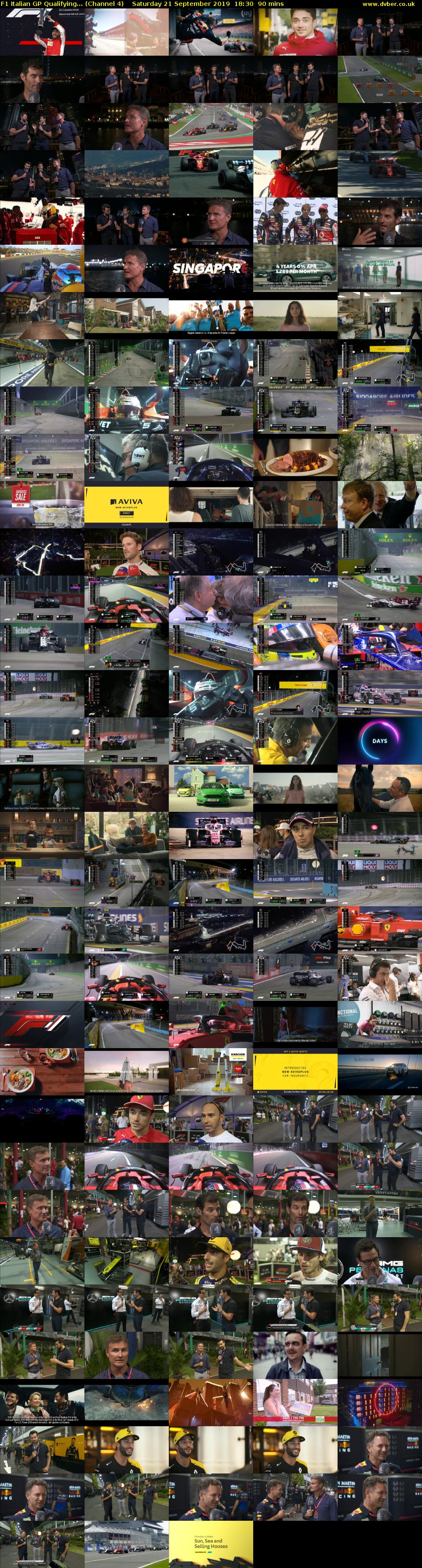 F1 Italian GP Qualifying... (Channel 4) Saturday 21 September 2019 18:30 - 20:00