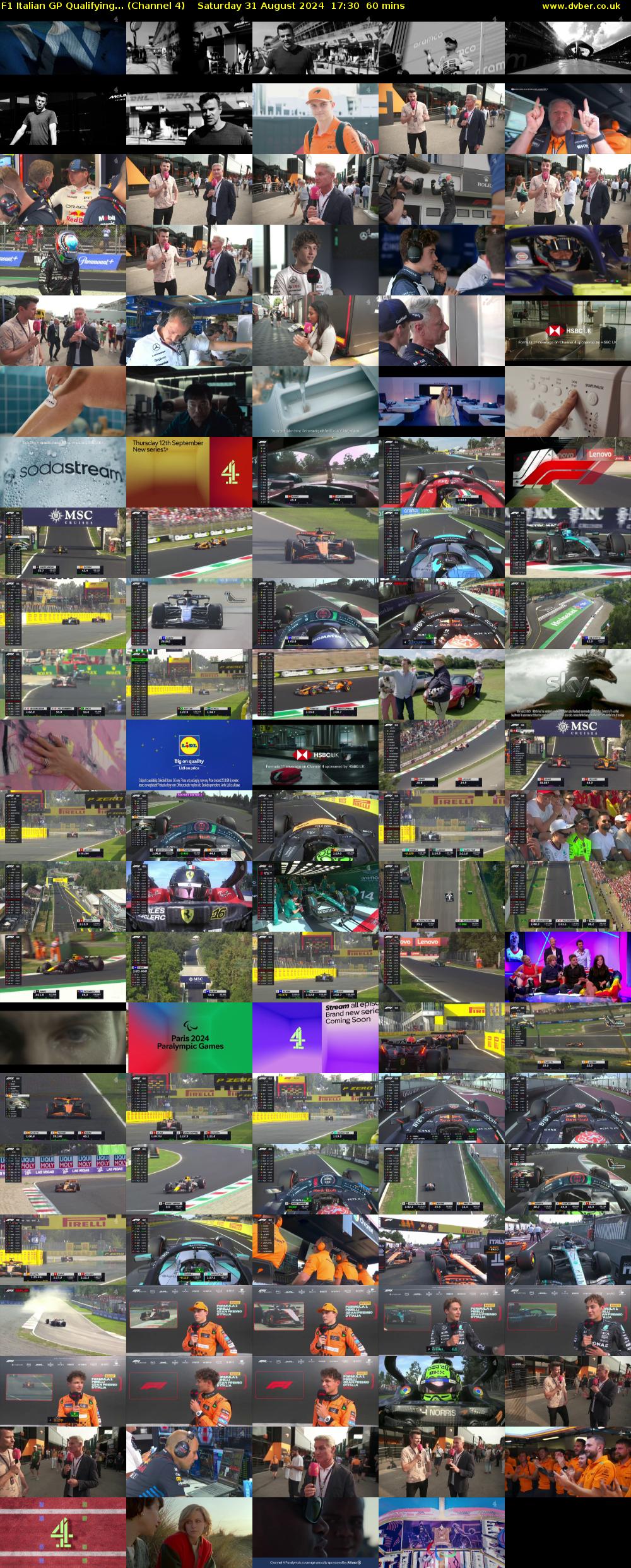 F1 Italian GP Qualifying... (Channel 4) Saturday 31 August 2024 17:30 - 18:30