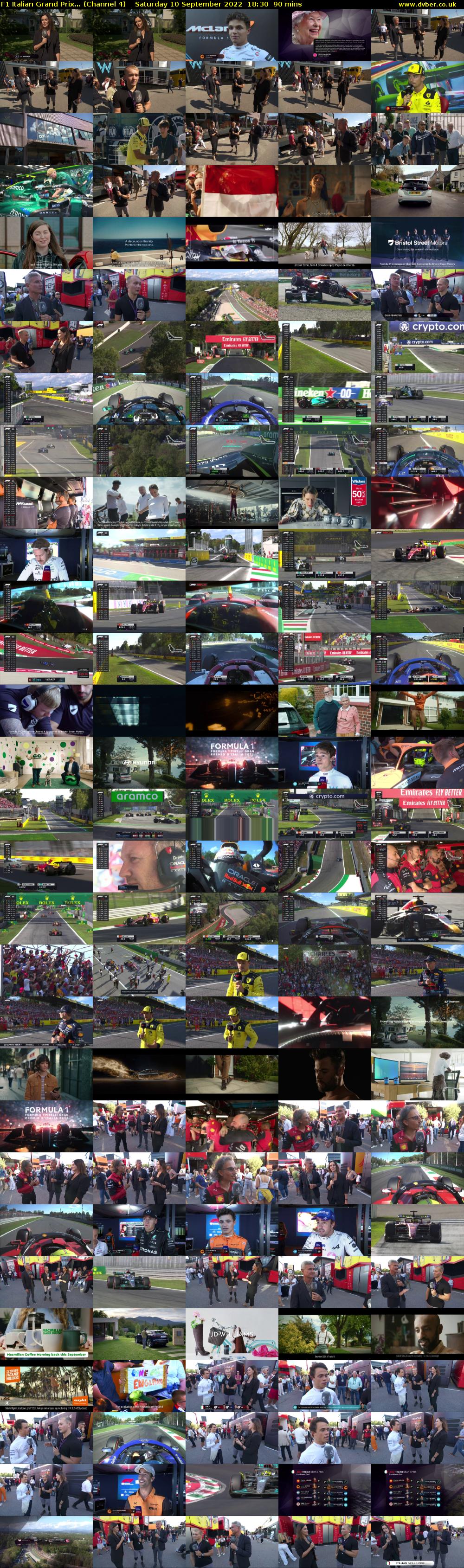 F1 Italian Grand Prix... (Channel 4) Saturday 10 September 2022 18:30 - 20:00