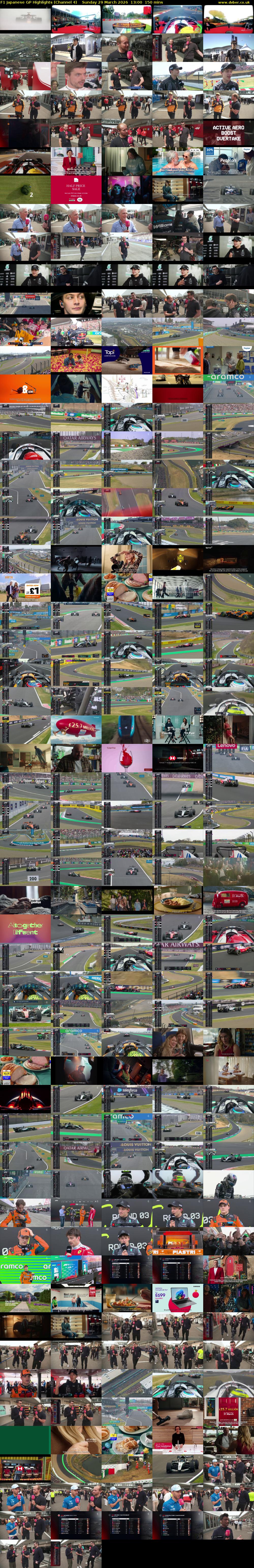 F1 Japanese GP Highlights (Channel 4) Sunday 29 March 2026 13:00 - 15:30