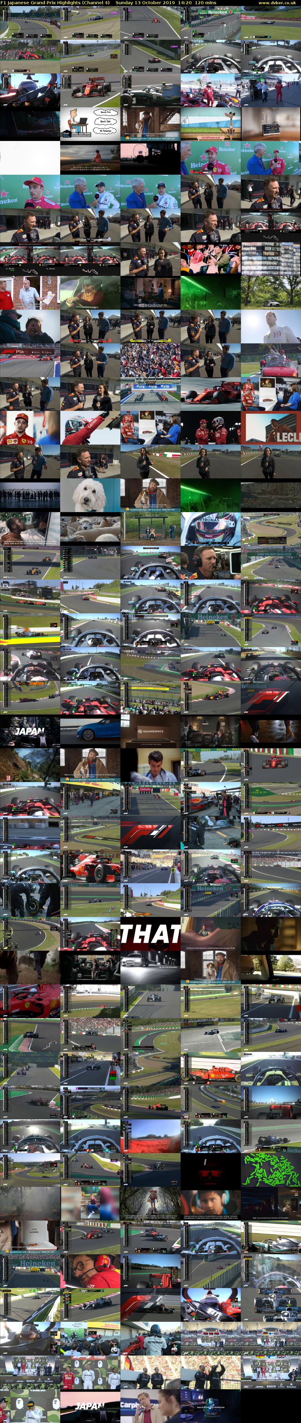 F1 Japanese Grand Prix Highlights (Channel 4) Sunday 13 October 2019 14:20 - 16:20