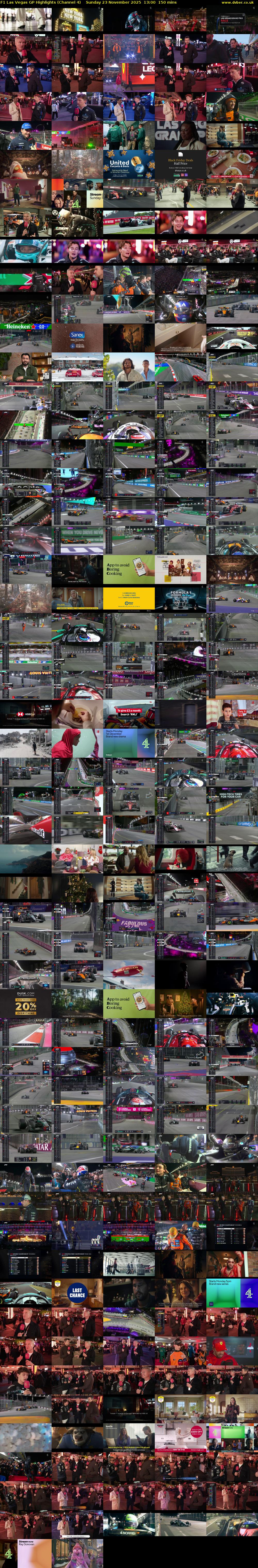 F1 Las Vegas GP Highlights (Channel 4) Sunday 23 November 2025 13:00 - 15:30