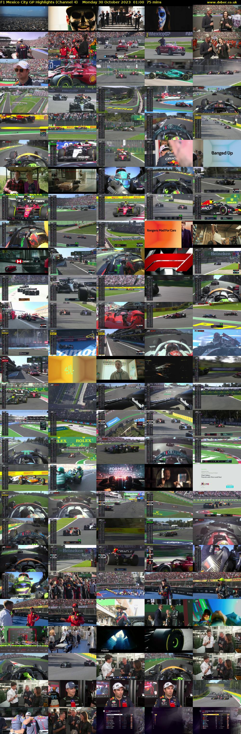 F1 Mexico City GP Highlights (Channel 4) Monday 30 October 2023 01:00 - 02:15