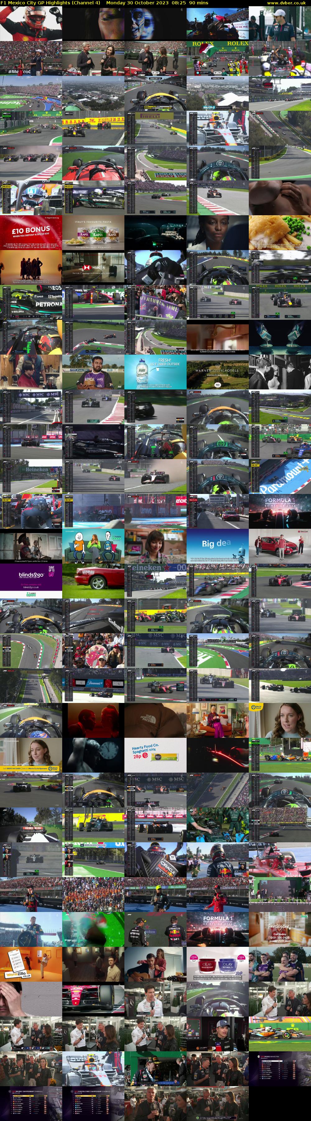 F1 Mexico City GP Highlights (Channel 4) Monday 30 October 2023 08:25 - 09:55
