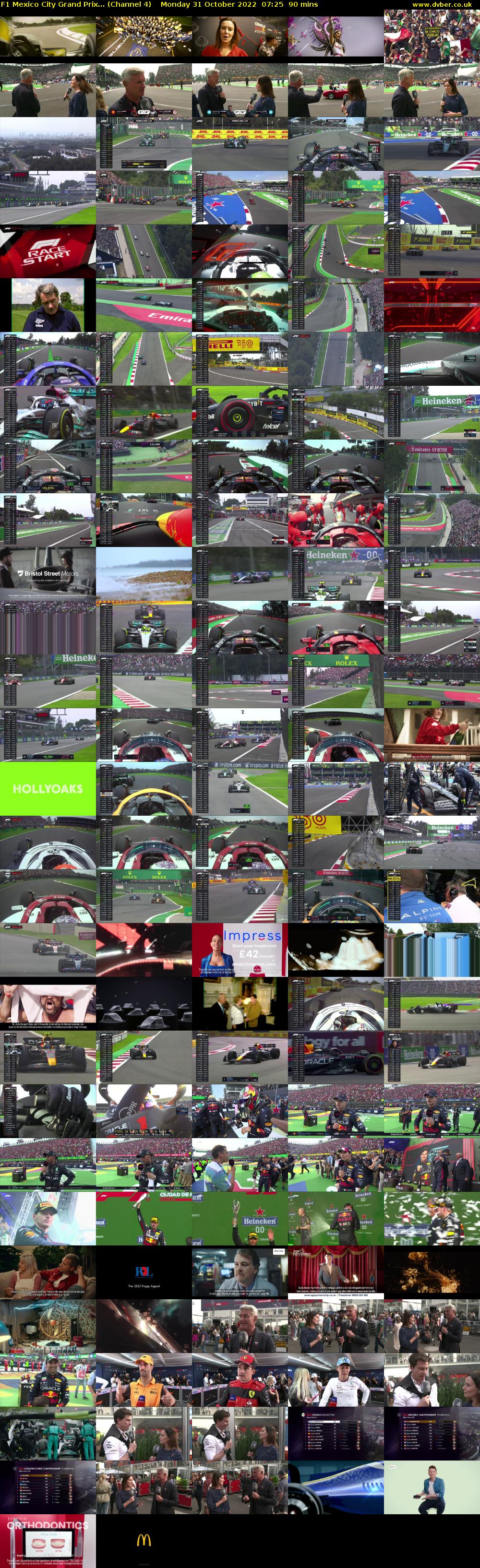 F1 Mexico City Grand Prix... (Channel 4) Monday 31 October 2022 07:25 - 08:55