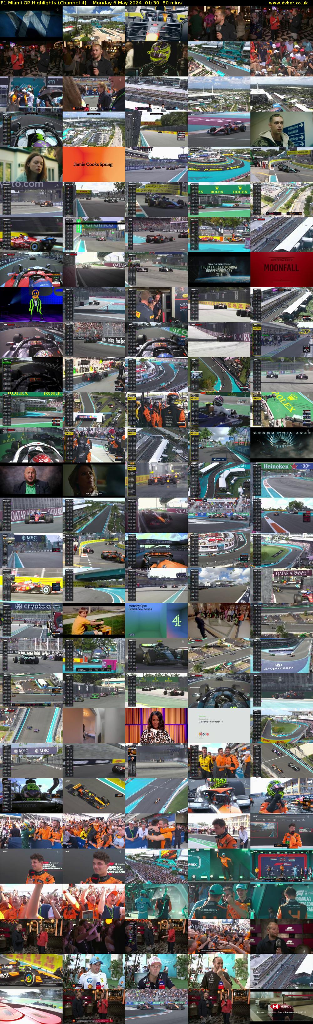 F1 Miami GP Highlights (Channel 4) Monday 6 May 2024 01:30 - 02:50