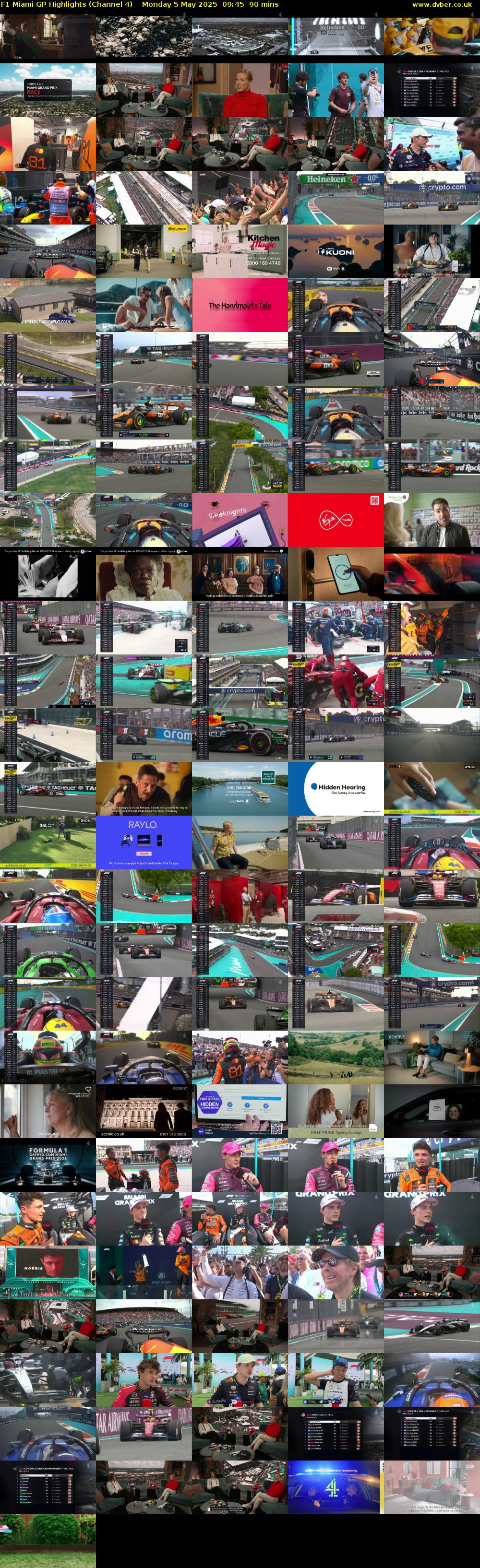 F1 Miami GP Highlights (Channel 4) Monday 5 May 2025 09:45 - 11:15