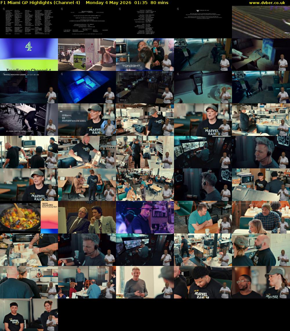 F1 Miami GP Highlights (Channel 4) Monday 4 May 2026 01:35 - 02:55