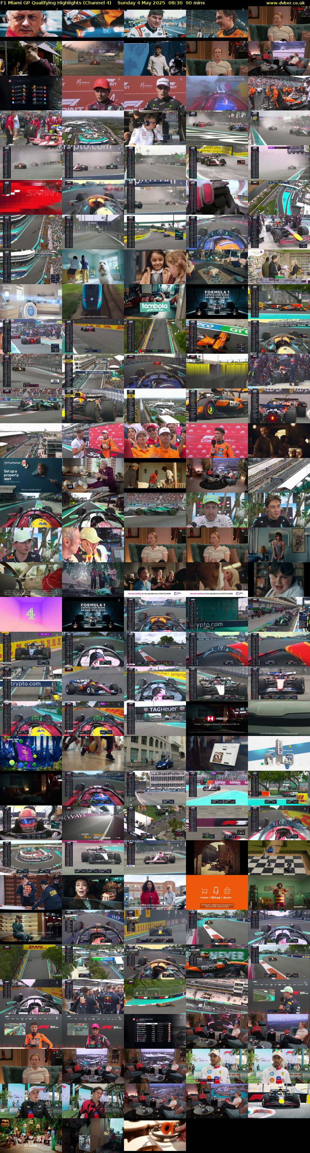 F1 Miami GP Qualifying Highlights (Channel 4) Sunday 4 May 2025 08:30 - 10:00