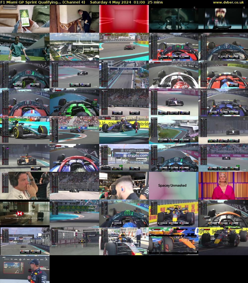 F1 Miami GP Sprint Qualifying... (Channel 4) Saturday 4 May 2024 01:00 - 01:25