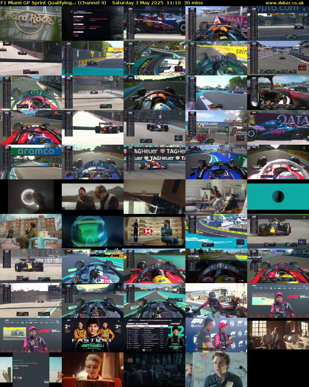 F1 Miami GP Sprint Qualifying... (Channel 4) Saturday 3 May 2025 11:10 - 11:40