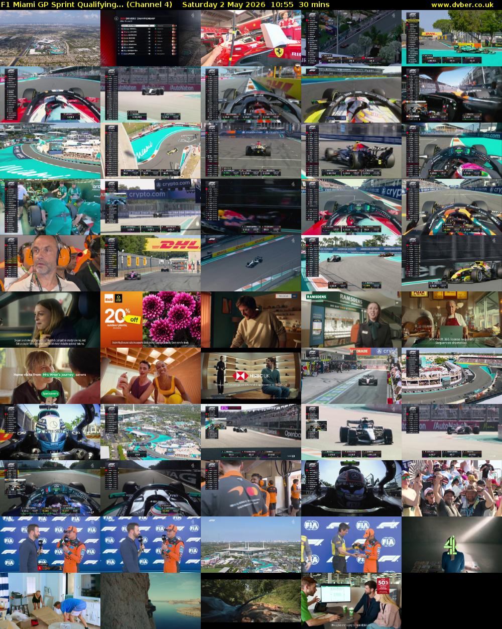 F1 Miami GP Sprint Qualifying... (Channel 4) Saturday 2 May 2026 10:55 - 11:25