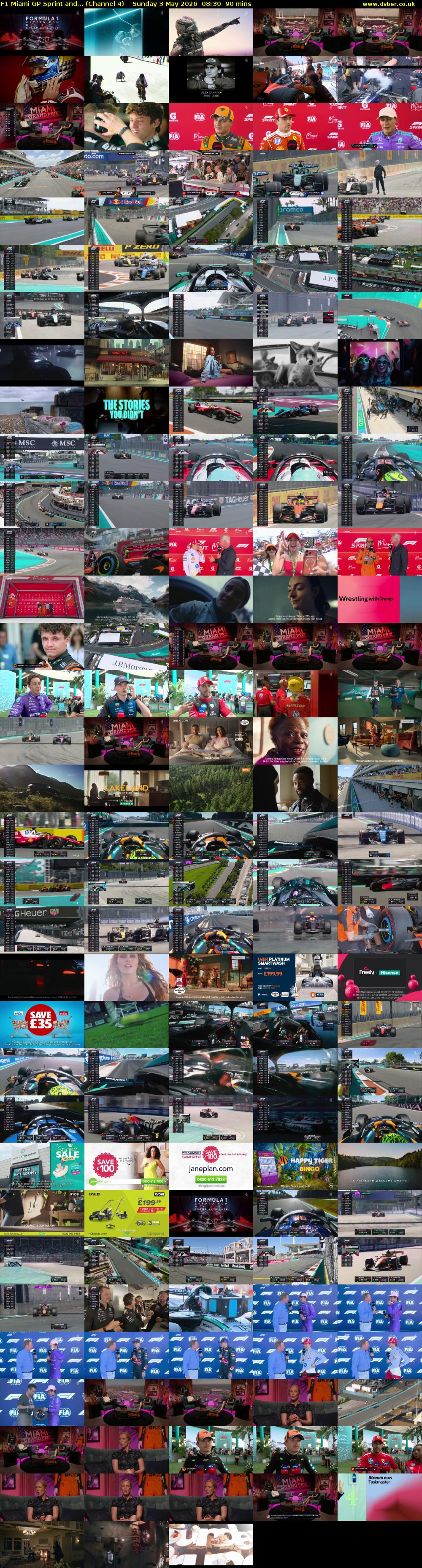 F1 Miami GP Sprint and... (Channel 4) Sunday 3 May 2026 08:30 - 10:00