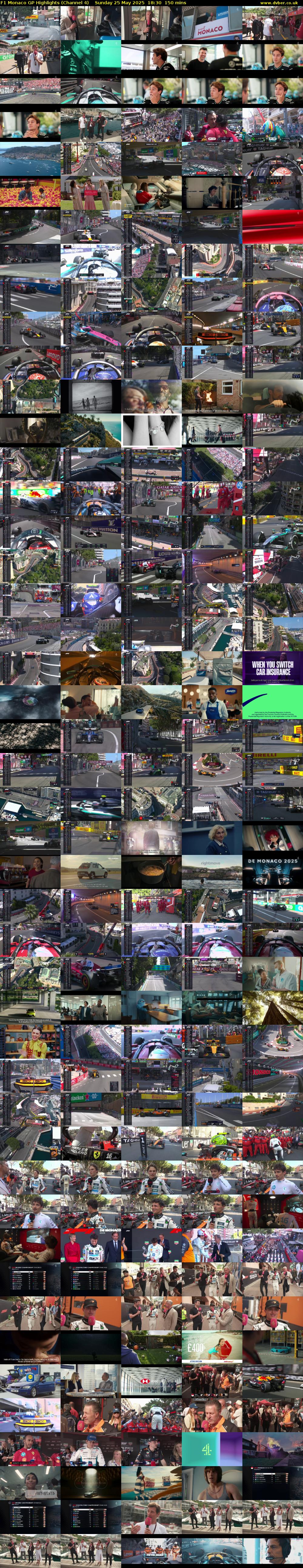 F1 Monaco GP Highlights (Channel 4) Sunday 25 May 2025 18:30 - 21:00