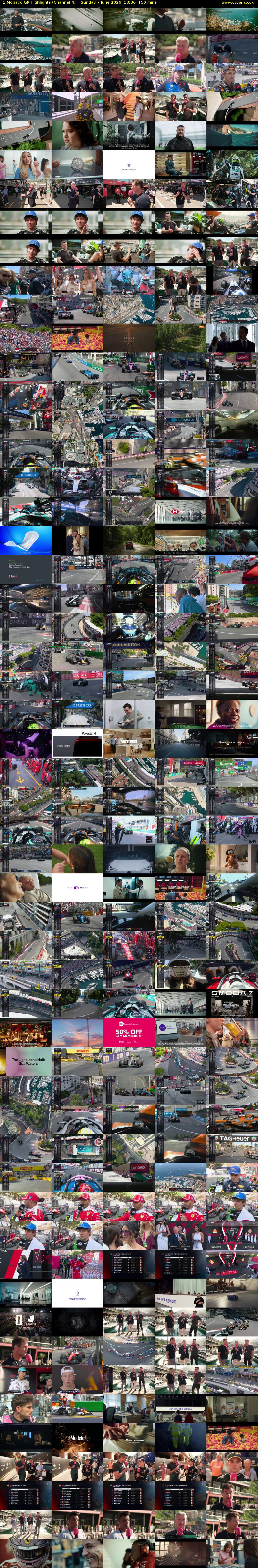 F1 Monaco GP Highlights (Channel 4) Sunday 7 June 2026 18:30 - 21:00