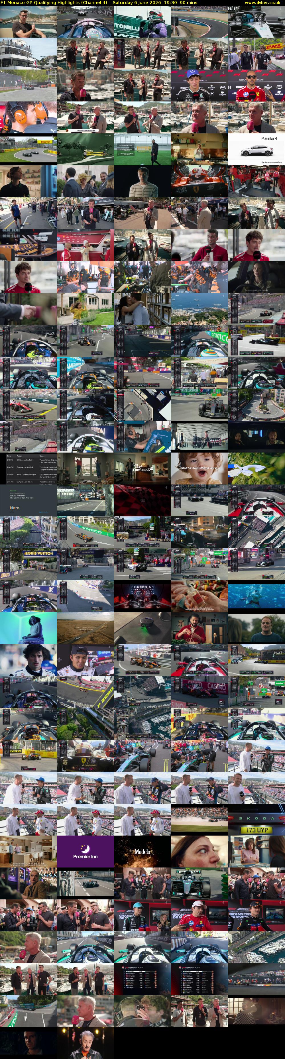 F1 Monaco GP Qualifying Highlights (Channel 4) Saturday 6 June 2026 19:30 - 21:00