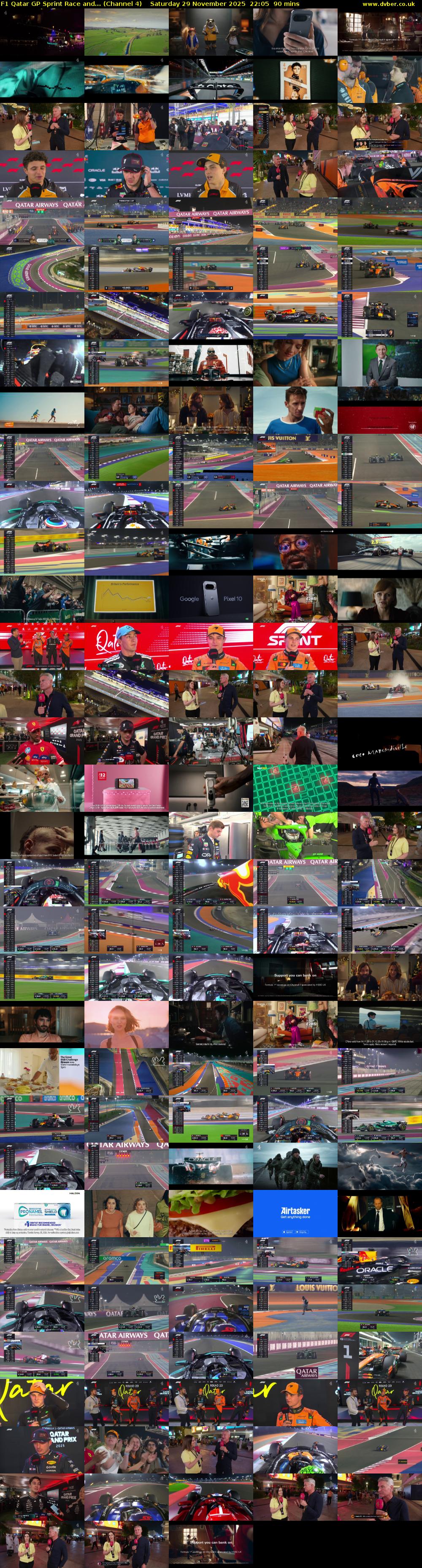 F1 Qatar GP Sprint Race and... (Channel 4) Saturday 29 November 2025 22:05 - 23:35